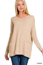Front Pocket Sweater Top in H Beige (REG)
