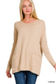Front Pocket Sweater Top in H Beige (REG)
