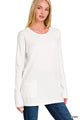 Front Pocket Sweater Top in Ivory (REG)