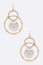 The Two Toned Hammered Earrings