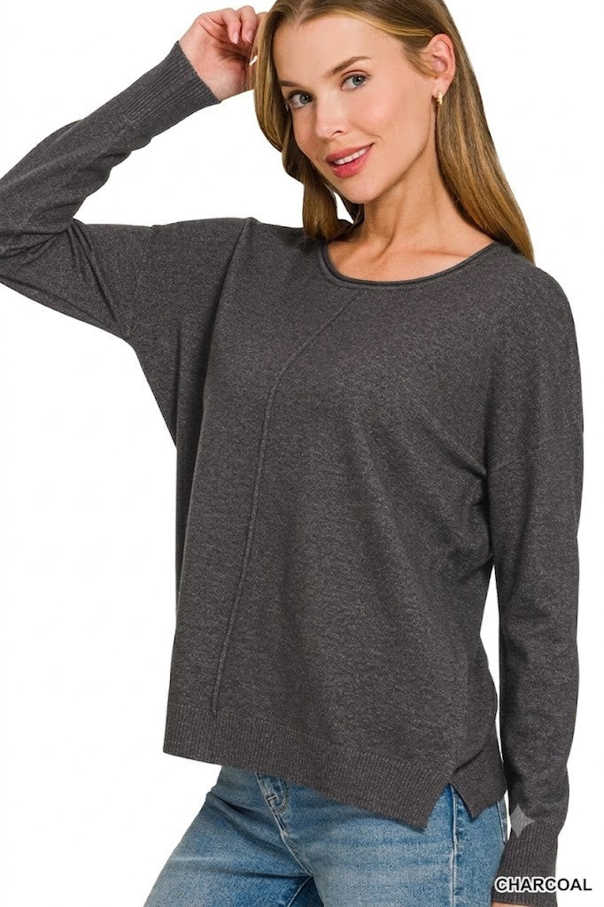 Forever Soft Sweater in Charcoal (REG)