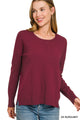 Forever Soft Sweater in Dk Burgundy (REG)