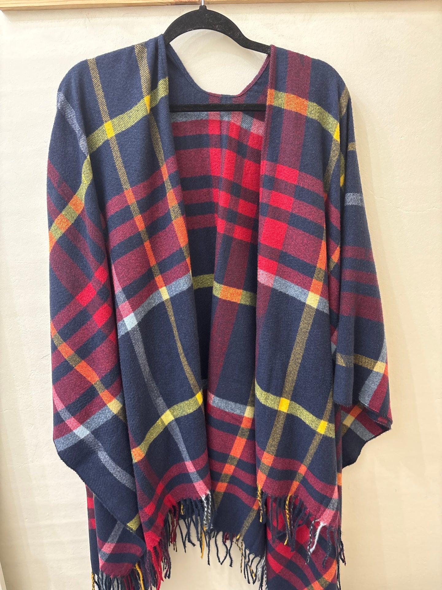 Classic Multi Plaid Ruana