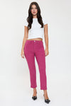 Hyperstretch Cropped Straight Pants in Dark Berry (REG)