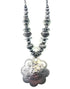 Chunky Silver Flower Necklace