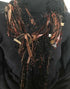 Black and Rust Beaded Scarf