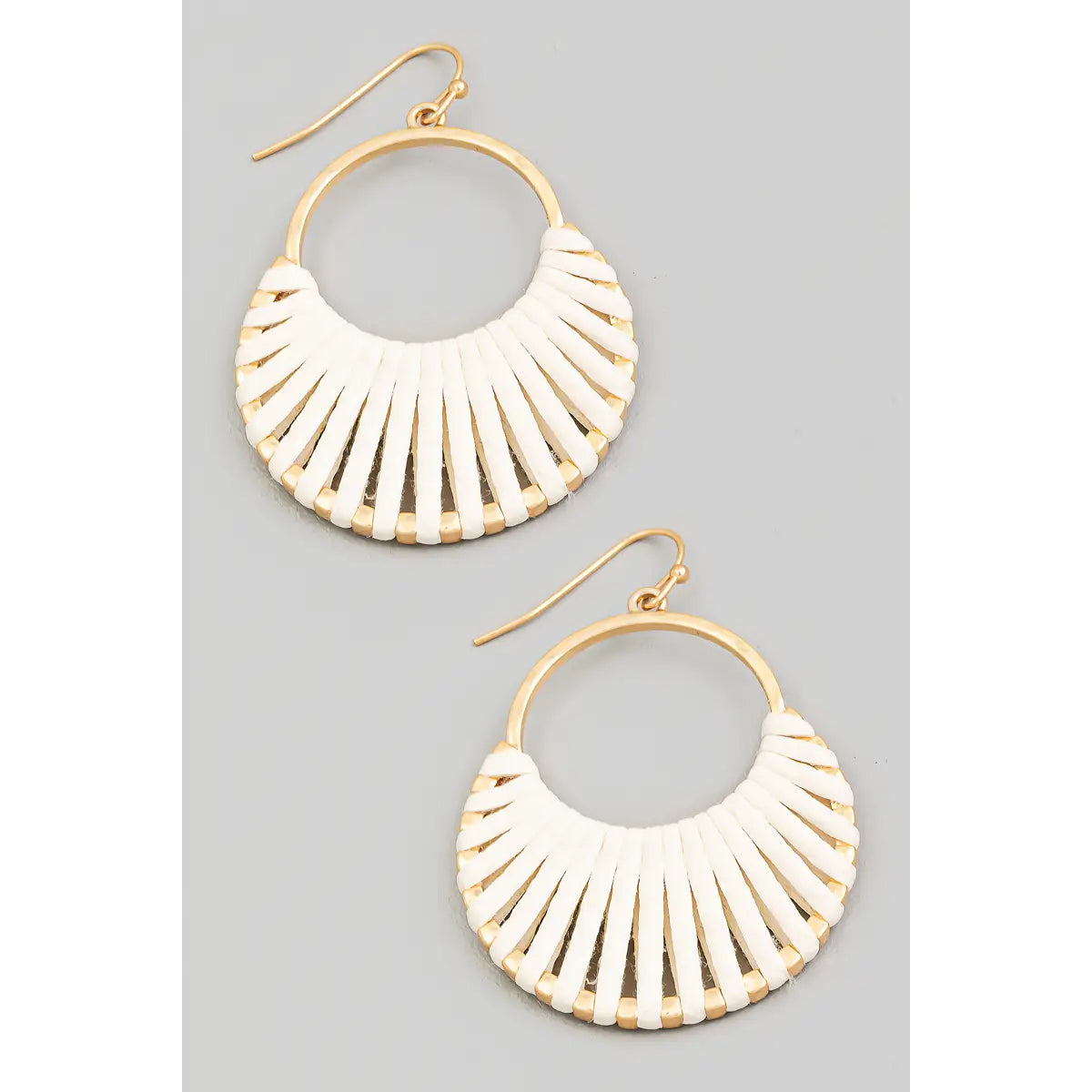 Woven Leather Drop Earrings