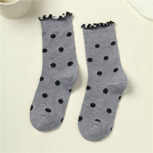 Ruffled Polka Dot Crew Socks
