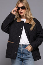 Quilted Work Jacket in Black (REG)