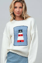 Whipstitch Lighthouse Sweater in Ivory (REG)