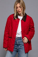 Quilted Work Jacket in Red (REG)