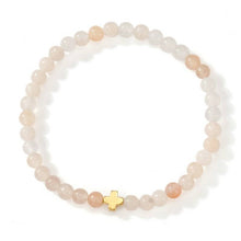 Natural Stone Boho Cross Bracelet