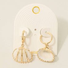 Gold Accent Shell Earrings