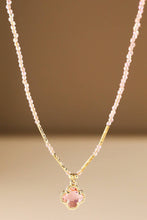 Beaded Clover Charm Necklace