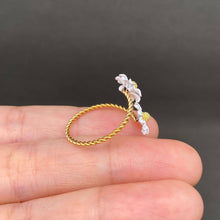 18K Double Daisy Flower Ring