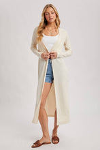 Ribbed Knit Maxi Cardigan in Vanilla (REG)