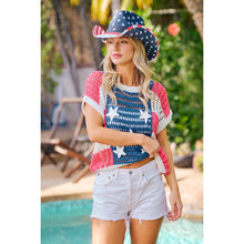 USA Star Patch Sweater Top (REG)