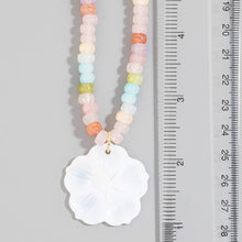 Beaded Shell Flower Necklace