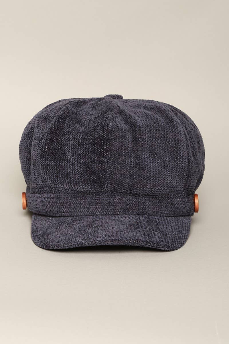 Chenille Baker Boy Hat