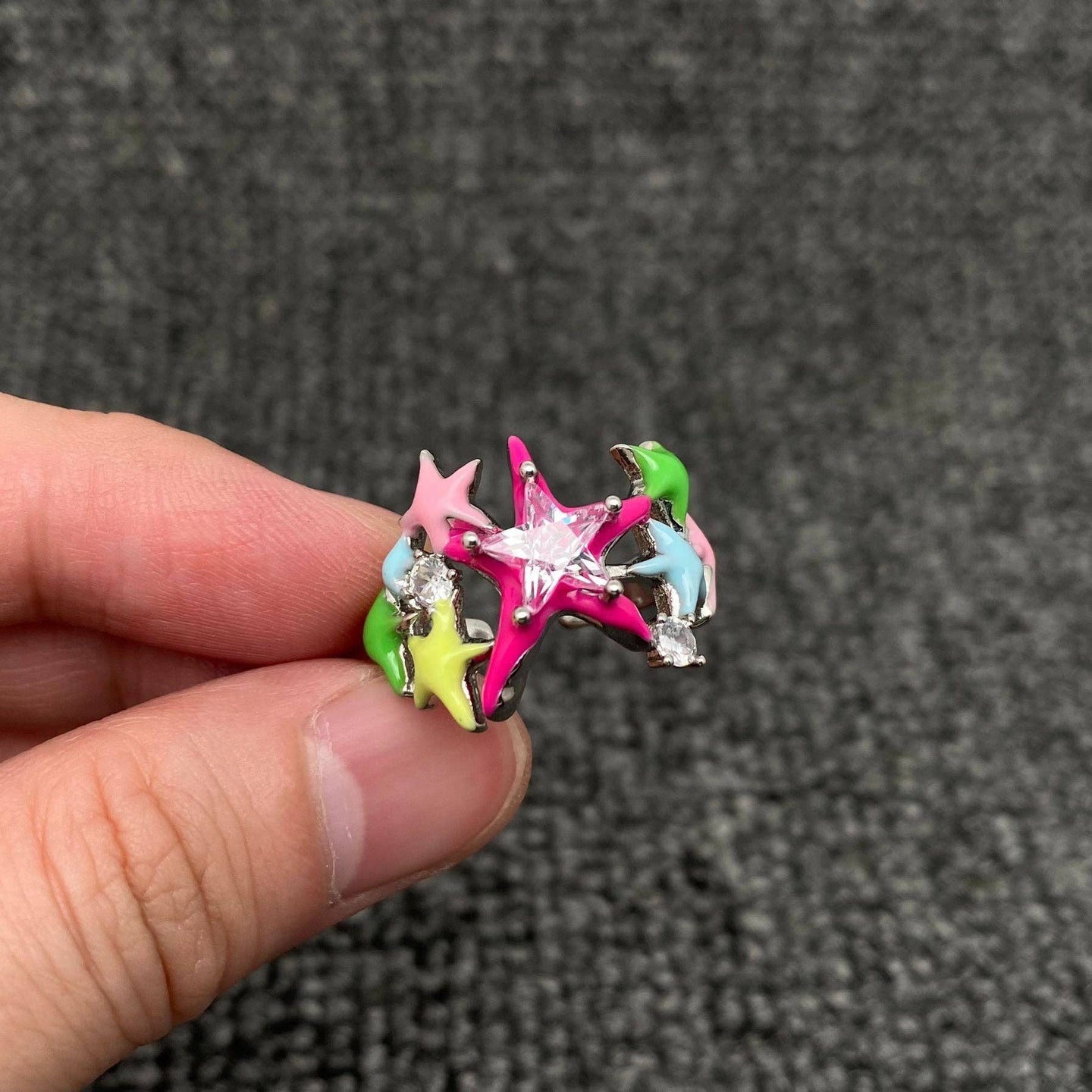 CZ Color Stars Ring