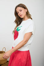 Strawberry Short Sleeve Sweater in Ivory (REG)