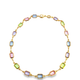 18k Filled Colored Square Charm Anklet