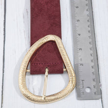 Textured Teardrop Suede Belt