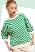 Classic Striped Top in Apple Green (REG)