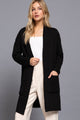Long Length Open Cardigan in Black (REG)