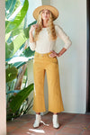 Olive Oil High Rise Crop Jeans