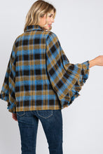 Washed Navy Plaid Top (REG/PLUS)