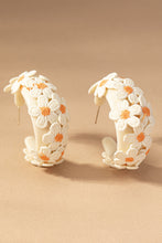Crochet Flower Hoop Earrings