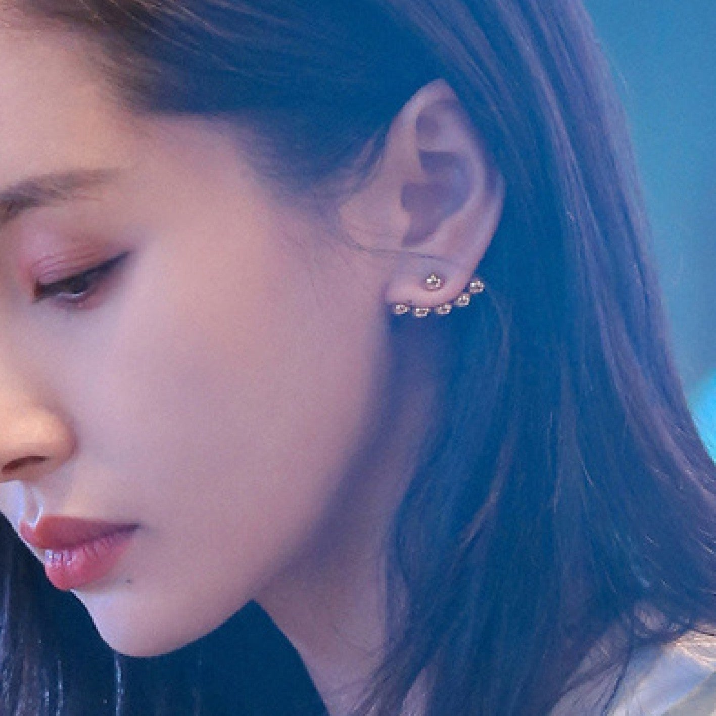 18K Ball Studded Earring Jacket