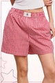 Gingham Boxer Shorts in Cherry (REG)