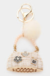 Pom Pom Purse Keychain