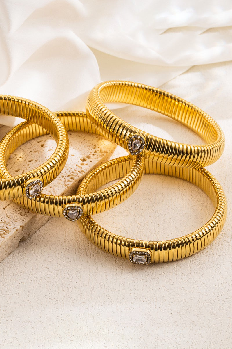 Elastic Rhinestone Bangle Bracelet