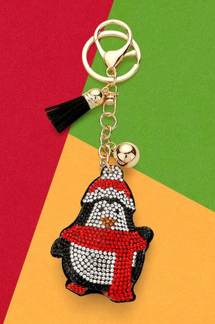 Christmas Penguin Keychain