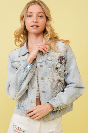 Shining Flower Denim Jacket (REG)