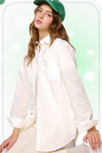 Classic Collar Button Top in Cotton (REG)