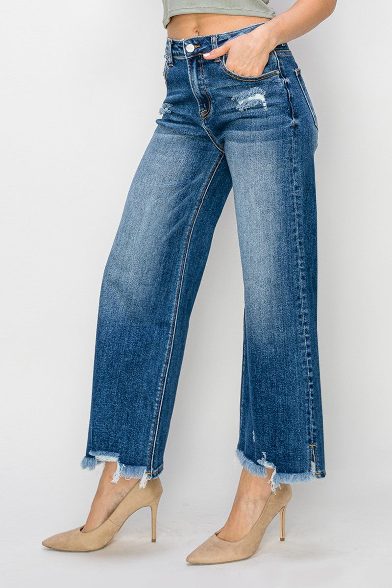Millennium High Rise Wide Leg Risen Jeans (RDP5590)