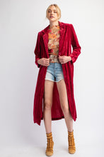 Red Velvet Maxi Coat