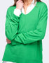 Lightweight V-Neck Sweater in Apple Green (REG)