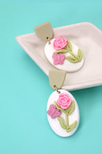 3D Polymer Flower Earrings