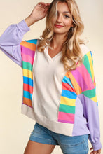 Rainbow Color Block Pullover