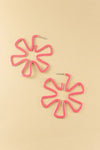 Cutout Flower Hoop Earrings