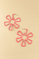 Cutout Flower Hoop Earrings