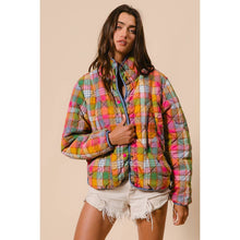 Vibrant Plaid Quilted Jacket (REG)