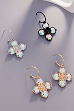 Crystal Flower Dangle Earrings