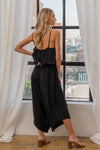 Let's Party Ruffled Jumpsuit in Black