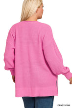 Open Waffle Cardigan in Candy Pink (REG/PLUS)